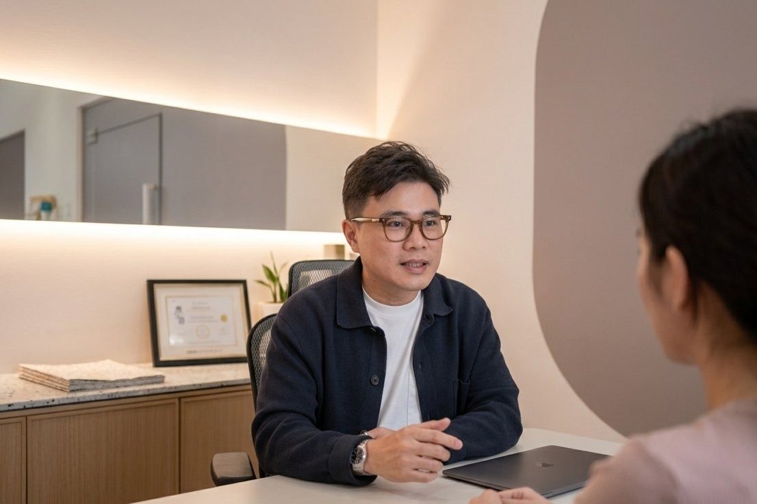 A calm consultation in progress at the clinic