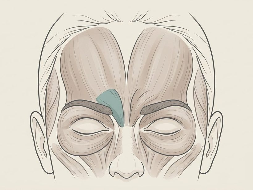 Clinical illustration of facial muscle movement